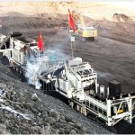 Mobile rock crusher in open pit mine Mobile rock crusher in open pit mine