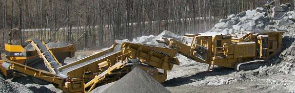 american kobelco tracked rock crushing plant