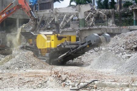 construction recycling crushing machine with superior quality