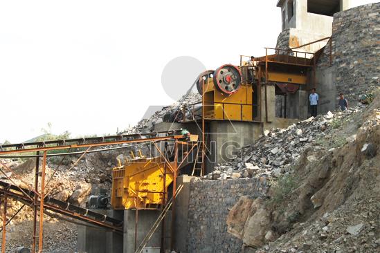 Quarry crushing plant design data and layout 