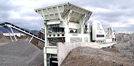 Wheel mounted crushing plant for recycling,quarrying, aggregate plant