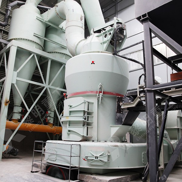 Industrial grinding mill in operation