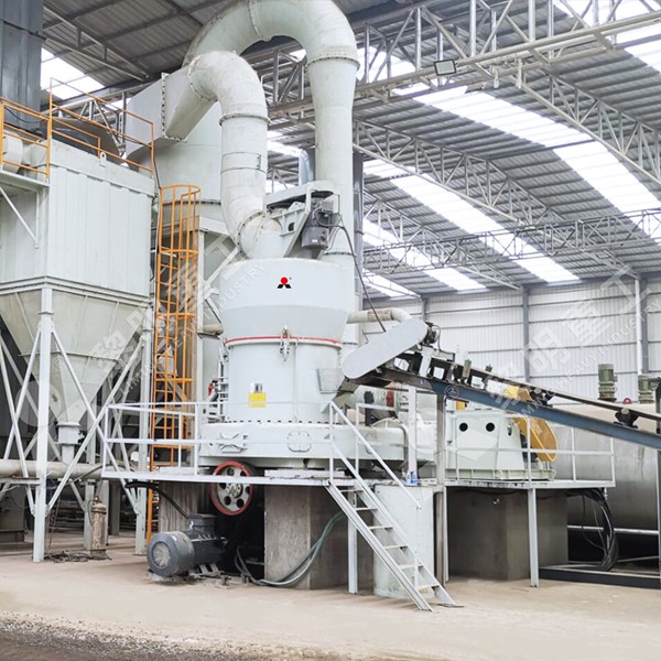 Diagram of an automated grinding mill system with sensors and PLC