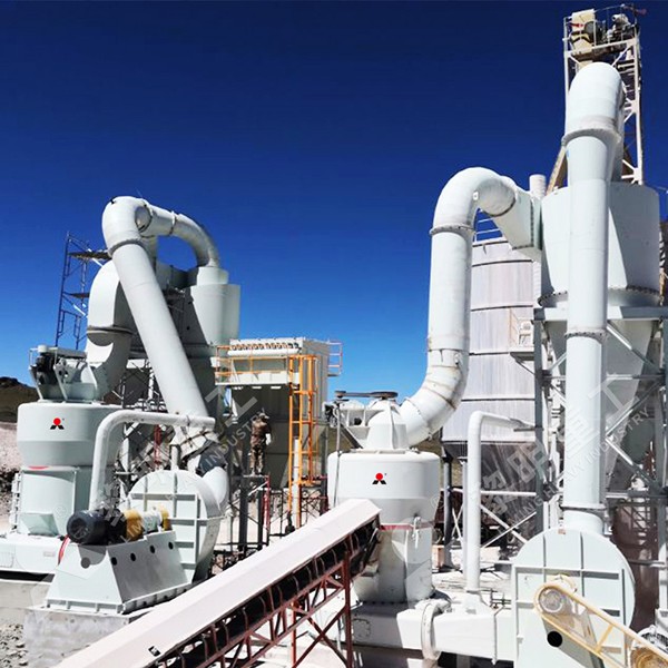 Modern limestone dosing system with conveyor and silo